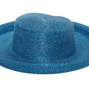 (JS1003 - Metallic Aqua) PP Plain Church Hat
